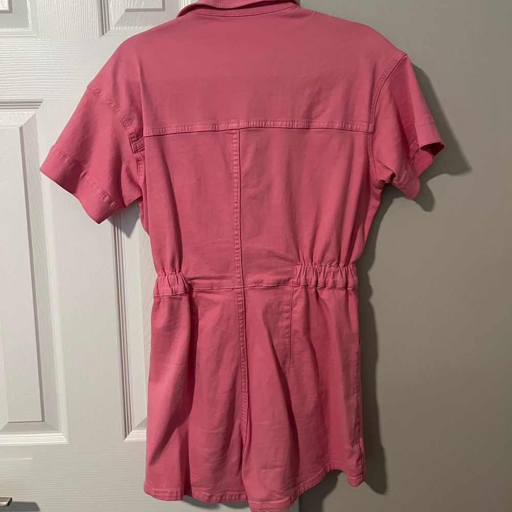 Day + Moon Pink Button-Front Romper - Picture 2 of 3